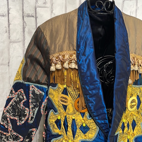 La Collecion Judith Roberts Vintage 1980's Beaded Embellished Art-to-Wear Blazer - Picture 2 of 16